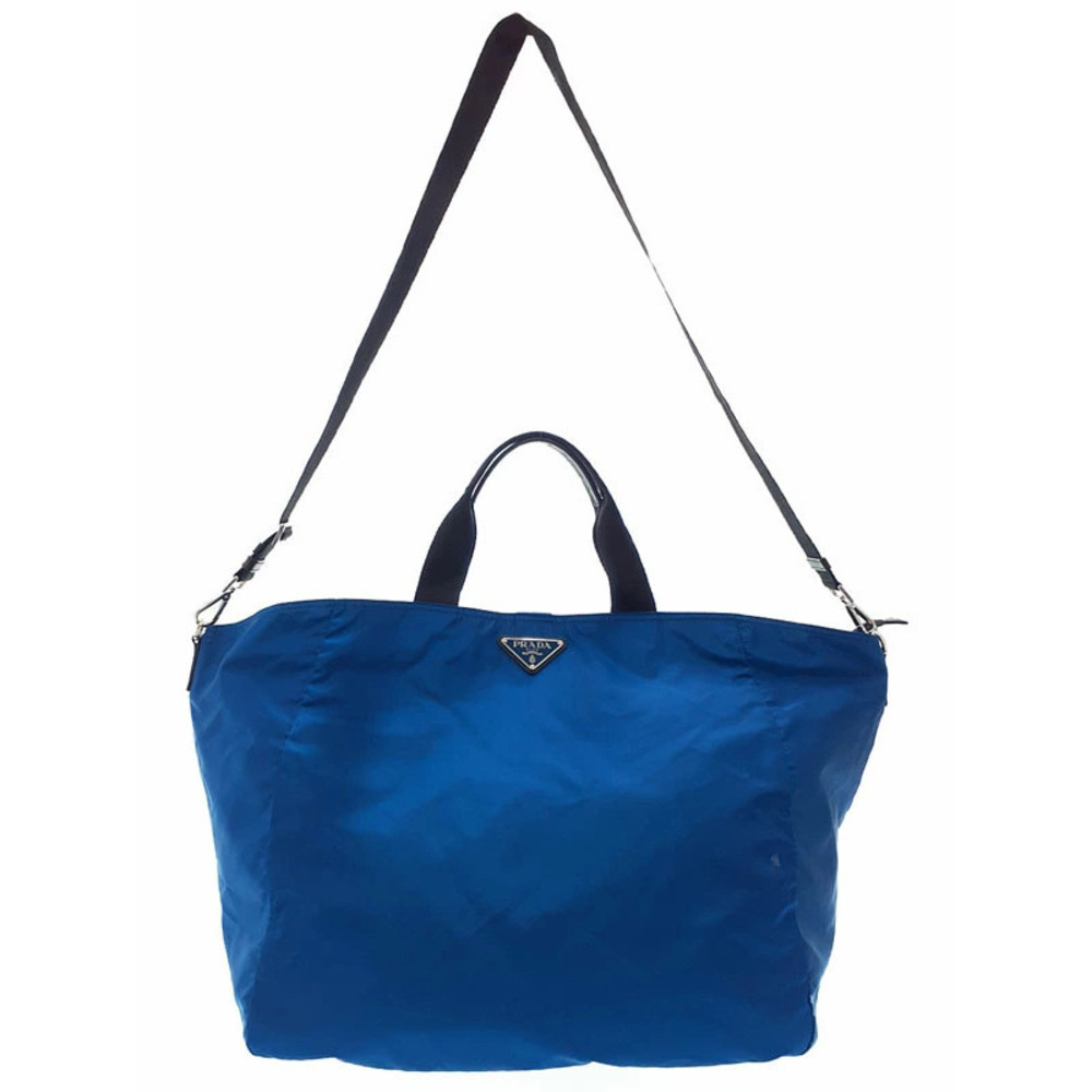 Prada Tessuto 2Way Tote Shoulder Bag blue - Picture 1 of 9